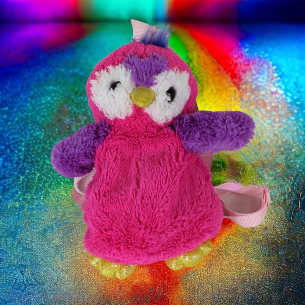 Critter Collection Pink Penguin Plush/Stuffed Animal Kids Novelty Backpack EUC